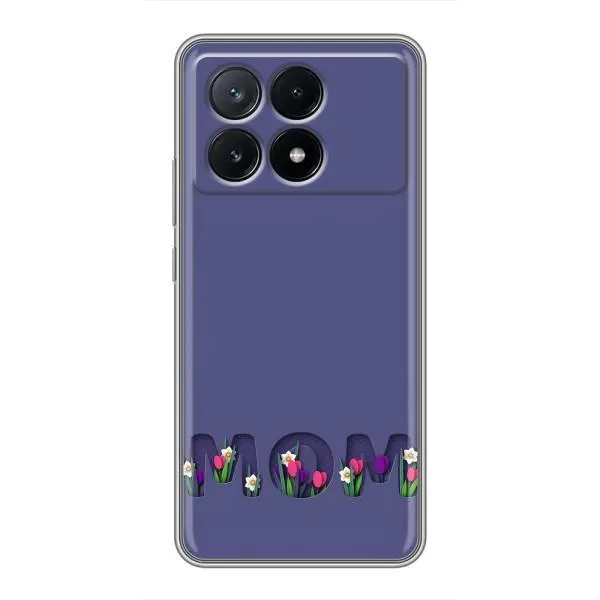 Чехол с принтом «Мама в цветах» для Xiaomi POCO X6 Pro (5G)