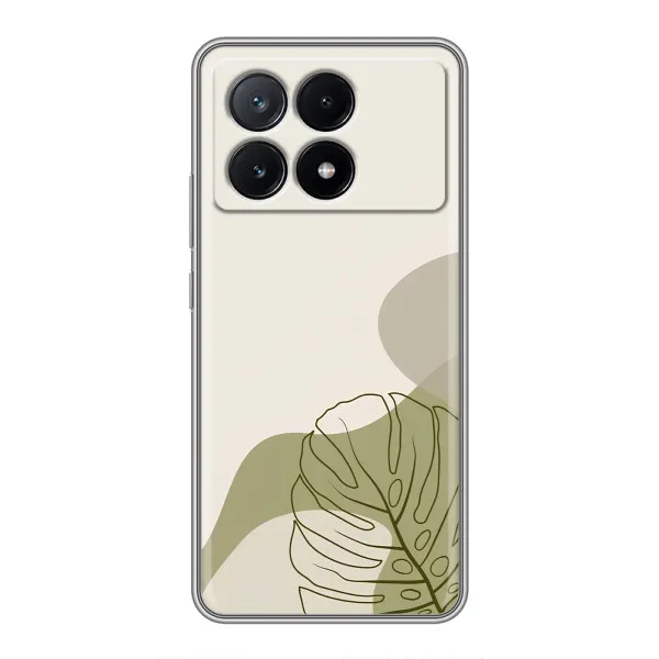 Чехол с принтом «Зеленая монстера дизайн» для Xiaomi POCO X6 Pro (5G)