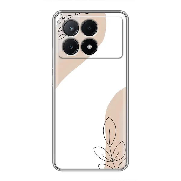 Чехол с принтом «Нюдовая веточка абстракция» для Xiaomi POCO X6 Pro (5G)