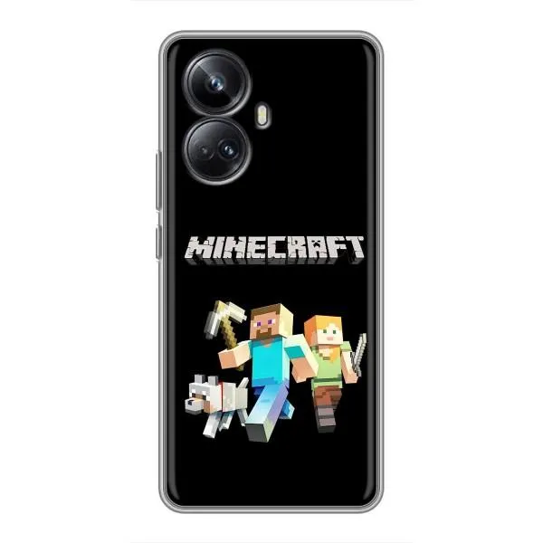 Чехол с принтом «герои Minecraft» для Realme 10 Pro Plus