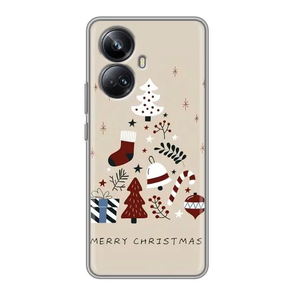 Чехол с принтом «Merry Christmas» для Realme 10 Pro Plus Чехол с принтом «Merry Christmas» для Realme 10 Pro Plus