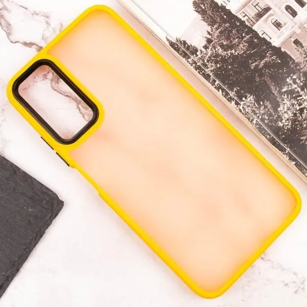 Чохол TPU+PC Lyon Frosted для Realme 10 4G — Помаранчевий — фото 3