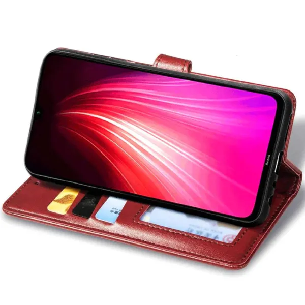 Кожаный чехол-книжка GETMAN Gallant (PU) для Realme 10 4G — Красный — фото 3