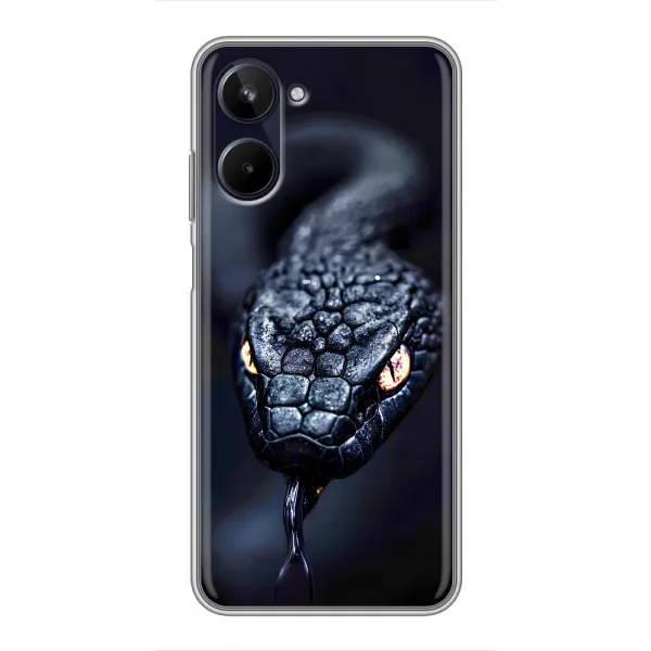 Чехол с принтом «Черная змея» для Realme 10 Чехол с принтом «Черная змея» для Realme 10