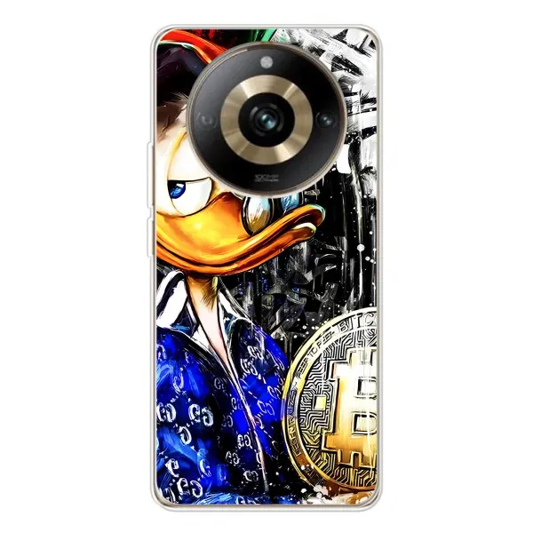 Чехол с принтом «Биткойн Скрудж» для Realme 11 Pro 5G