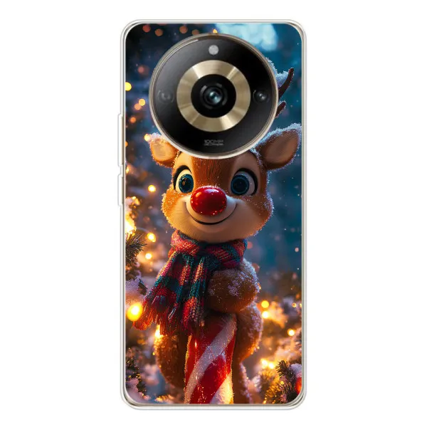 Чехол с принтом «Олень с шарфом» для Realme 11 Pro 5G Чехол с принтом «Олень с шарфом» для Realme 11 Pro 5G