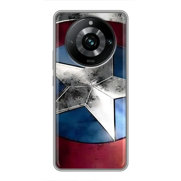 Чехол с принтом «Щит Капитана Америки» для Realme 11 Pro Plus Чехол с принтом «Щит Капитана Америки» для Realme 11 Pro Plus