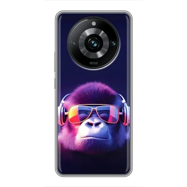 Чехол с принтом «Стильная обезьяна» для Realme 11 Pro Plus