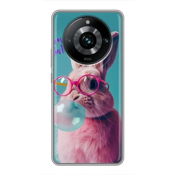 Чехол с принтом «Кролик в очках» для Realme 11 Pro Plus Чехол с принтом «Кролик в очках» для Realme 11 Pro Plus