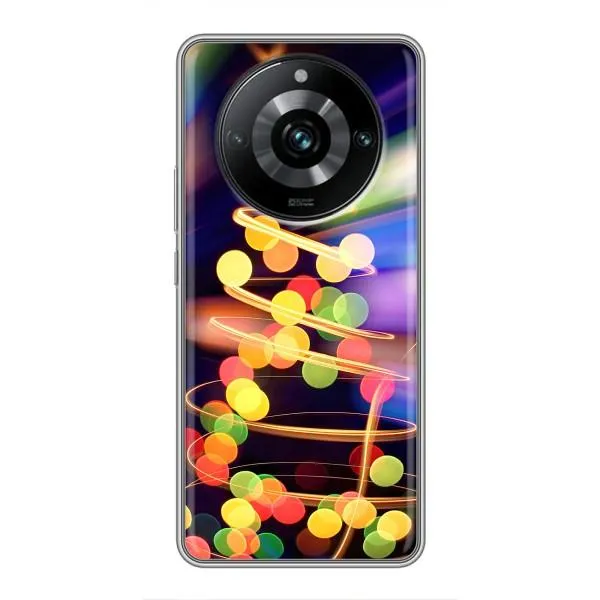 Чехол с принтом «Елка с гирлянд» для Realme 11 Pro Plus