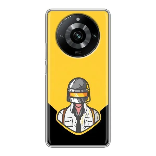 Чехол с принтом «Пабг в шлеме» для Realme 11 Pro