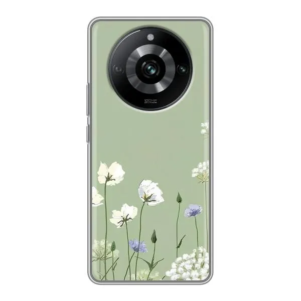 Чехол с принтом «Цветы на зеленом» для Realme 11 Pro