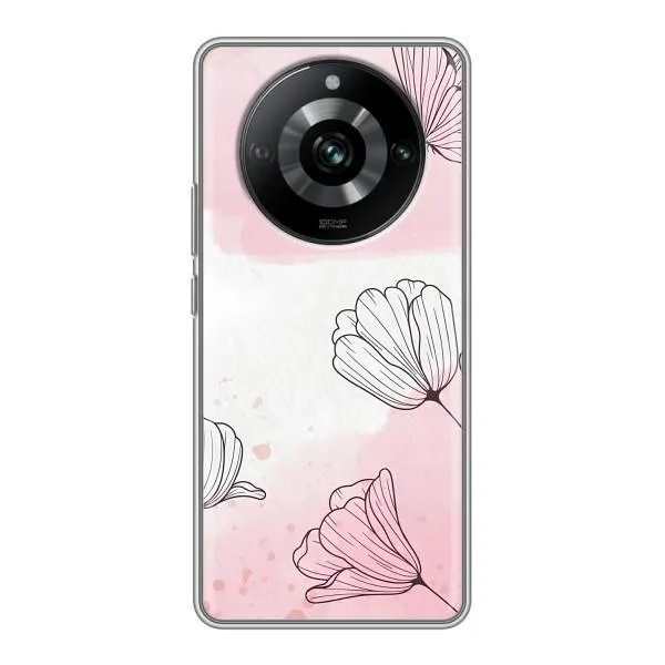Чехол с принтом «Розовые цветы» для Realme 11 Pro
