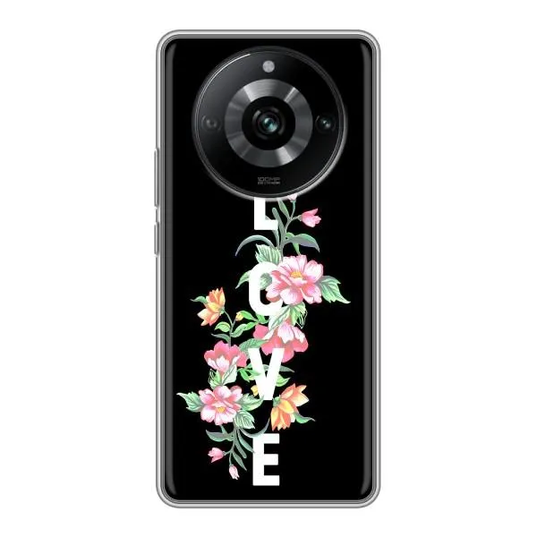 Чехол с принтом «Цветы LOVE» для Realme 11