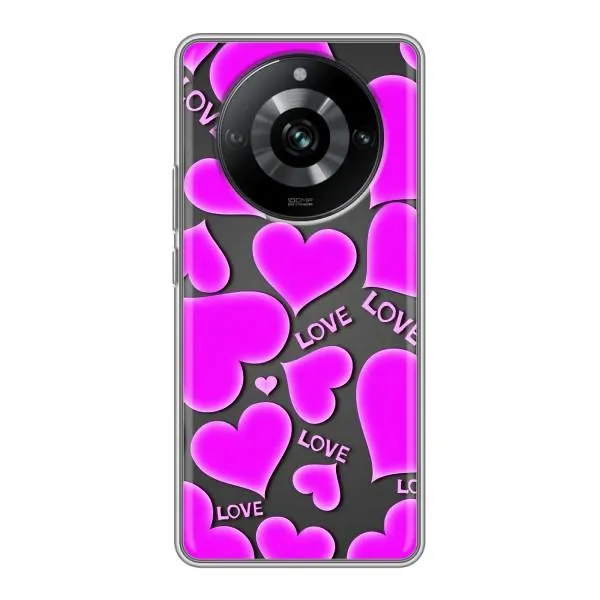 Чехол с принтом «Pink hearts» для Realme 11