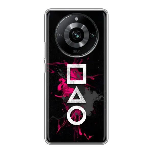 Чехол с принтом «Символы Игра кальмара» для Realme 11