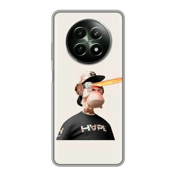Чехол с принтом «обезьяна NFT в очках» для Realme 12 5G Чехол с принтом «обезьяна NFT в очках» для Realme 12 5G