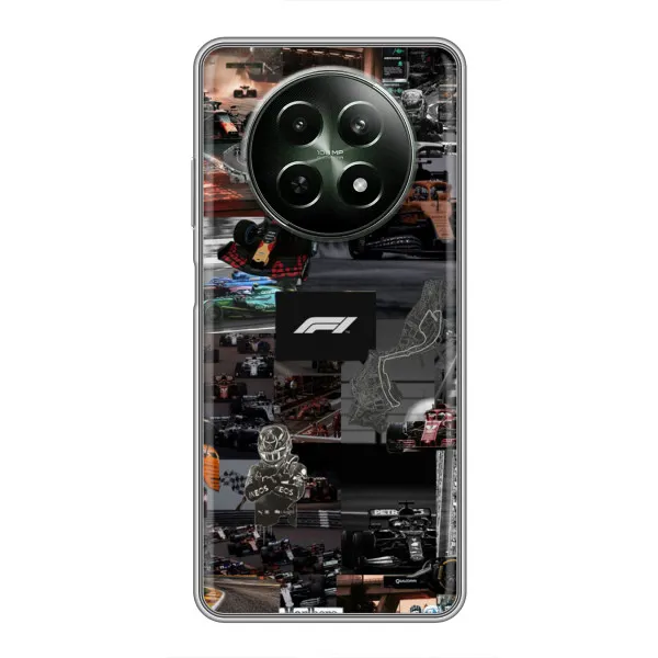 Чехол с принтом «Гоночный коллаж Ф1» для Realme 12 5G