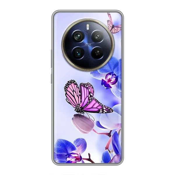 Чехол с принтом «Бабочка на цветочке» для Realme 12 Plus