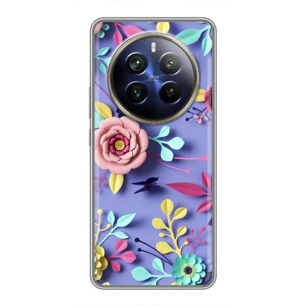 Чехол с принтом «Цветочный дизайн» для Realme 12 Plus