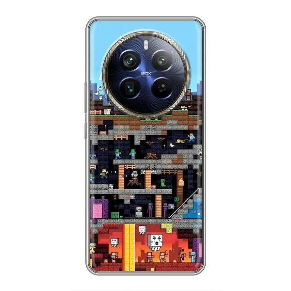 Чехол с принтом «фон Minecraft» для Realme 12 Plus
