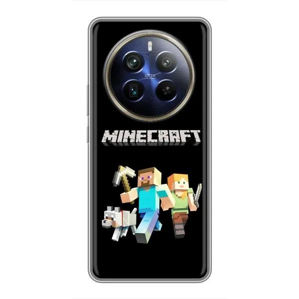 Чехол с принтом «герои Minecraft» для Realme 12 Plus