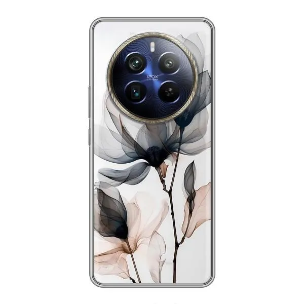 Чехол с принтом «Цветы на белом» для Realme 12 Plus Чехол с принтом «Цветы на белом» для Realme 12 Plus