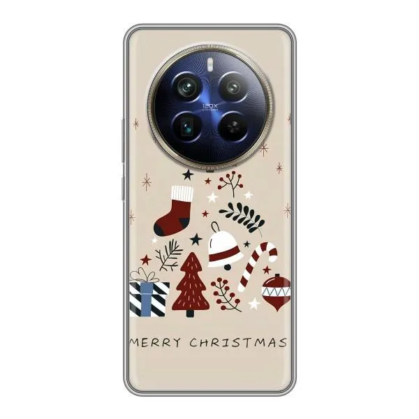 Чехол с принтом «Merry Christmas» для Realme 12 Plus Чехол с принтом «Merry Christmas» для Realme 12 Plus