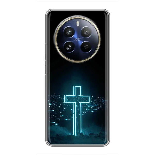 Чехол с принтом «Крест и город» для Realme 12 Pro Plus