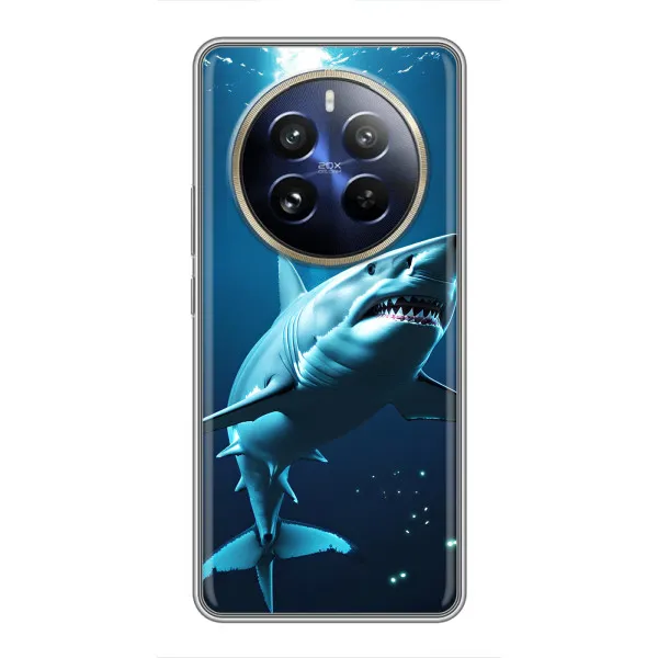 Чехол с принтом «Акула под водой» для Realme 12 Pro Plus