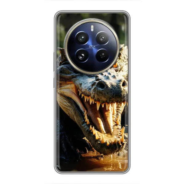 Чехол с принтом «Опасный крокодил» для Realme 12 Pro Plus