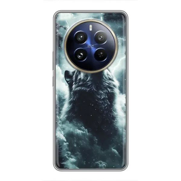Чехол с принтом «Волк в облаках» для Realme 12 Pro Plus