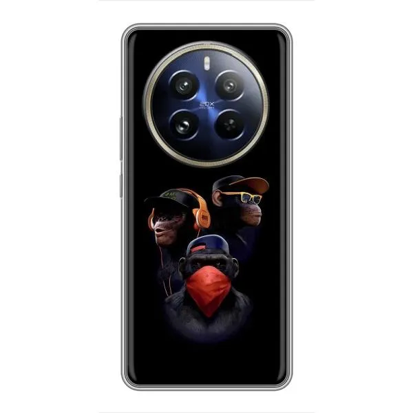 Чехол с принтом «Три обезьяны» для Realme 12 Pro