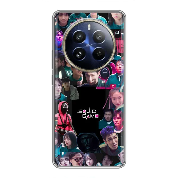Чехол с принтом «Коллаж Игра кальмара» для Realme 12 Pro