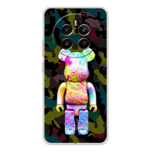 Чехол с принтом «Яркий Bearbrick» для Realme 12