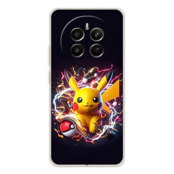 Чехол с принтом «Пикачу с мячом» для Realme 13 4G Чехол с принтом «Пикачу с мячом» для Realme 13 4G