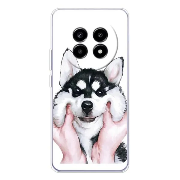 Чехол с принтом «Довольный Хаски» для Realme 13 Pro