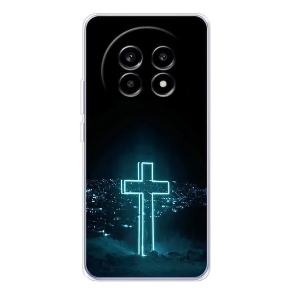 Чехол с принтом «Крест и город» для Realme 13 Pro