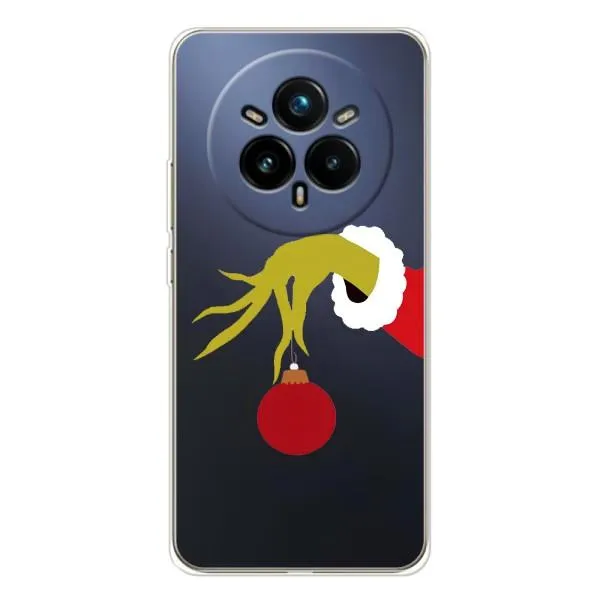 Чехол с принтом «Гринч с игрушкой» для Realme 14 Pro Plus Чехол с принтом «Гринч с игрушкой» для Realme 14 Pro Plus