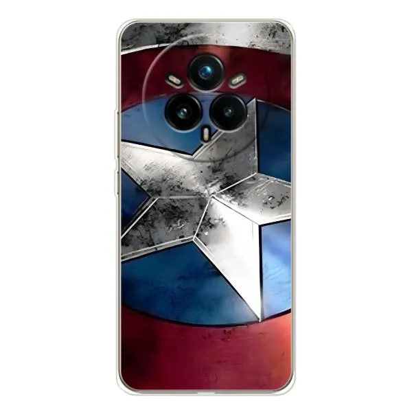Чехол с принтом «Щит Капитана Америки» для Realme 14 Pro 5G