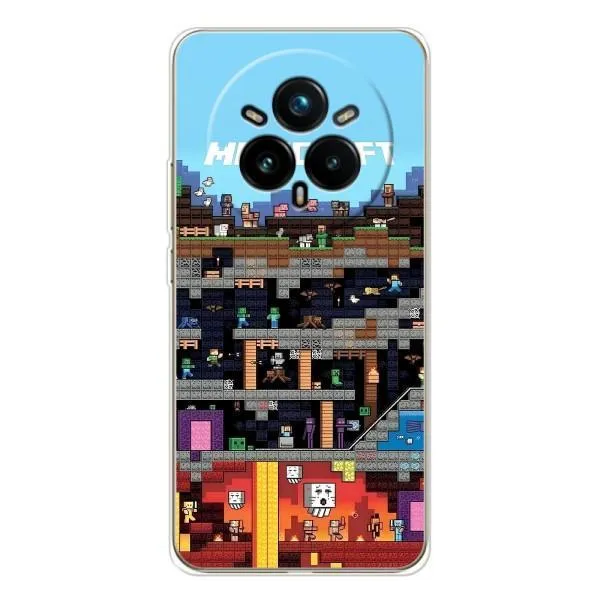 Чехол с принтом «фон Minecraft» для Realme 14 Pro 5G Чехол с принтом «фон Minecraft» для Realme 14 Pro 5G