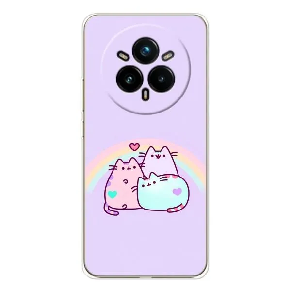Чехол с принтом «Радужные котики» для Realme 14 Pro 5G Чехол с принтом «Радужные котики» для Realme 14 Pro 5G