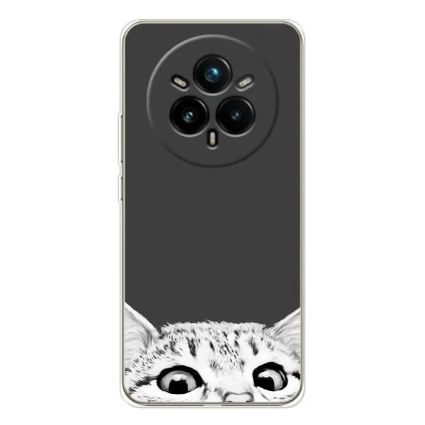 Чехол с принтом «Выглядывает кот» для Realme 14 Pro 5G Чехол с принтом «Выглядывает кот» для Realme 14 Pro 5G