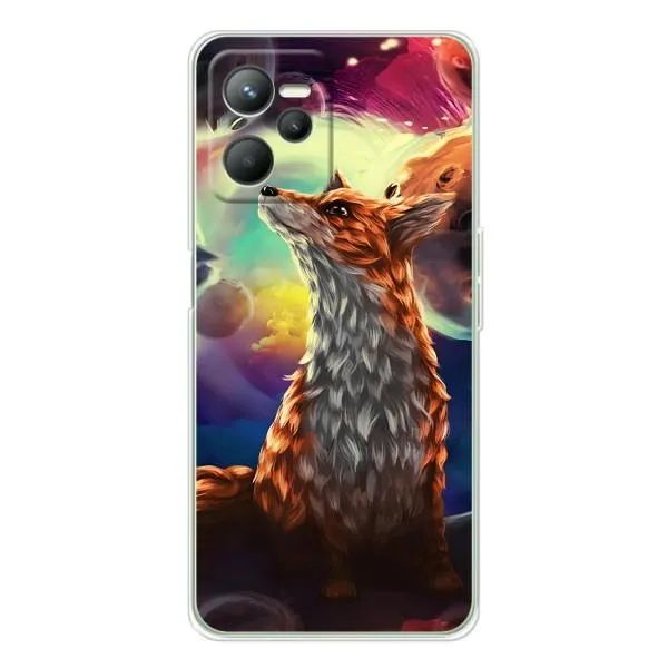 Чехол с принтом «Лисица в космосе» для Realme 14