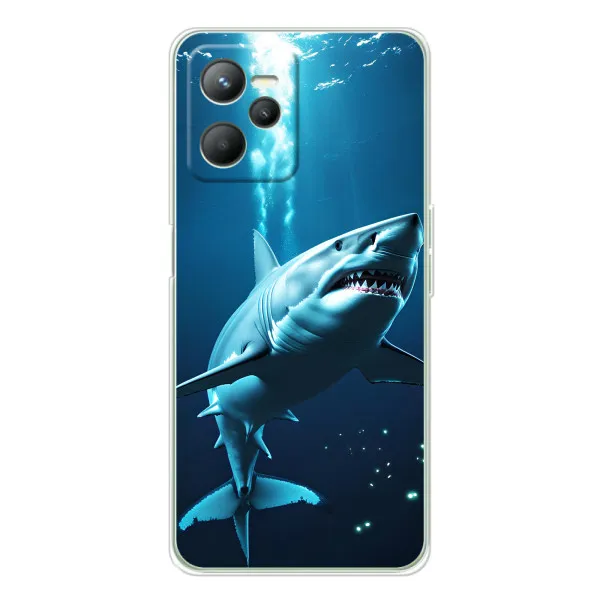 Чехол с принтом «Акула под водой» для Realme 14