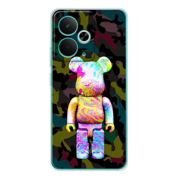 Чехол с принтом «Яркий Bearbrick» для Realme 14T
