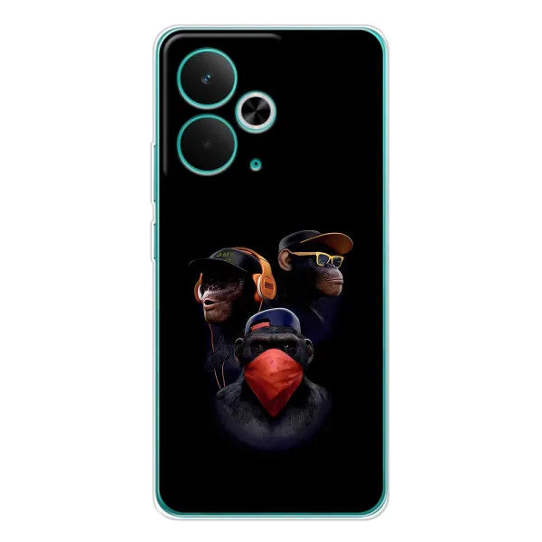 Чехол с принтом «Три обезьяны» для Realme 14T