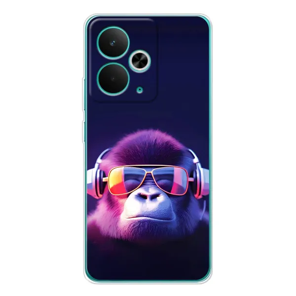 Чехол с принтом «Стильная обезьяна» для Realme 14T