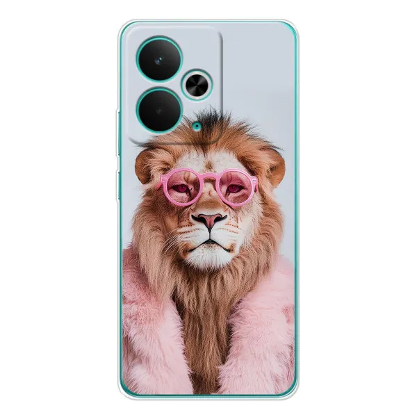 Чехол с принтом «Лев в очках» для Realme 14T Чехол с принтом «Лев в очках» для Realme 14T