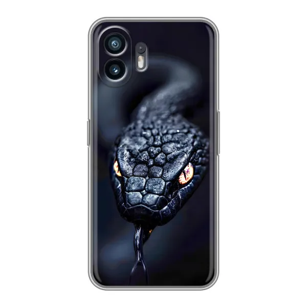 Чехол с принтом «Черная змея» для Realme 15 Lite